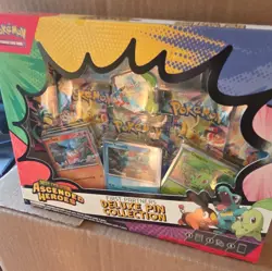 Pokemon TCG Mega Evolution Ascended Heroes Deluxe Pin Collection Box Chikorita - Image 4