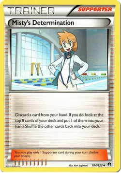 4X Misty's Determination 104/122 XY Breakpoint Uncommon MINT! Pokemon - Image 1