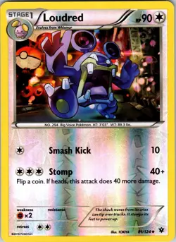 Loudred 81/124 XY - Fates Collide Pokemon TCG NM Reverse Holo - Image 1
