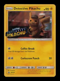 DETECTIVE PIKACHU - (STAMPED) PROMO HOLO SM190 DMG POKEMON - Image 1