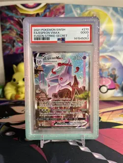 Pokemon TCG Espeon VMAX 270/264 Fusion Strike Secret Rare Alt Art PSA 2 - Image 1