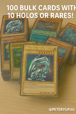 🌟 YuGiOh! 100 Bulk Cards Pack [10 Rares & HOLOS] GENUINE KONAMI - Image 1