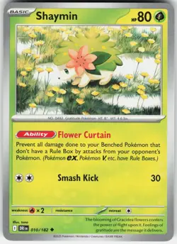 SHAYMIN 010/182 - POKEMON DESTINED RIVALS - NM UNCOMMON - Image 1