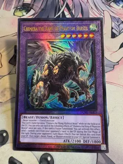 Yugioh Asian English DUNE-AE033 Chimera the King of Phantom Beasts Ultimate rare - Image 3
