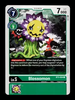 Blossomon BT3-054 Green Digimon Card CCG Trading Card - Image 1