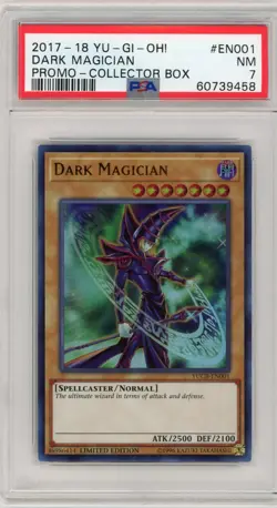 2017 Yu-Gi-OH! Dark Magician Promo Collector Box YUCB-EN001 - PSA 7 Graded Card - Image 1