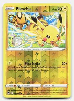 Pikachu 049/195 Common Silver Tempest Pokemon Near Mint - Image 1