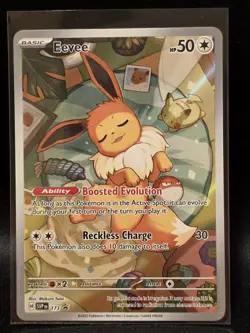 Pokemon Prismatic Evolutions Eevee 173 Illustration Holo ETB Promo MINT - Image 1