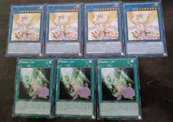 yugioh Vennu, Bright Bird of Divinity x4 and primal cry x3 mixed lot - Image 1