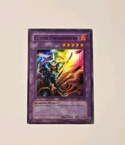 Yugioh Flame Swordsman LOB-003 Legend of Blue Eyes White Dragon Super Rare HP - Image 1
