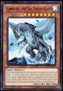 Gameciel, the Sea Turtle Kaiju DUDE-EN037 Ultra Rare Duel Devastator Yu-Gi-Oh NM - Image 1