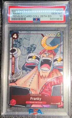 2023 ONE PIECE PREMIUM BANDAI PREMIUM CARD COLLECTION 25TH EDITION FRANKY PSA 10 - Image 1