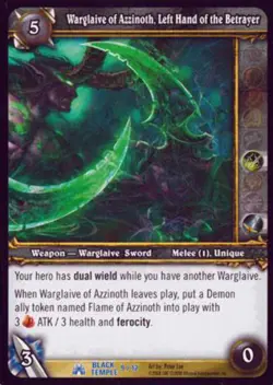 World of Warcraft TCG Warglaive of Azzinoth, Left Hand of the Betrayer (Foil) - - Image 1