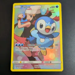 PIPLUP 239/236 POKEMON CARD (COSMIC ECLIPSE SET) FULL ART HOLO - Image 2