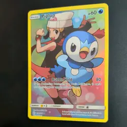 PIPLUP 239/236 POKEMON CARD (COSMIC ECLIPSE SET) FULL ART HOLO - Image 4