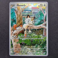 Meowth 106/094 ME: Phantasmal Flames Illustration Rare Pokemon TCG Card English - Image 1