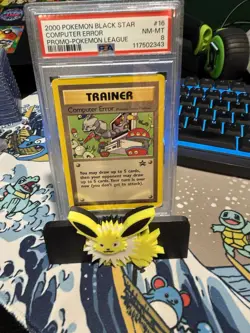 PSA 8 Computer Error #16 Wizards Black Star Promo MINT Card 2000 Trainer - Image 1