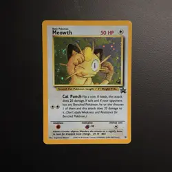 Pokemon TCG Meowth Black Star Promo 10 Holo Rare Card 2000 Game Boy NM - Image 1