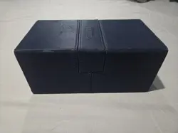 USED Ultimate Guard Twin Flip n Tray Blue 200+ Monocolor Deck Case Card Storage - Image 1