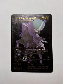 Shadow Rider Calyrex VMAX Black Foil Display Card Fan Art HP320 75/198 - Image 1
