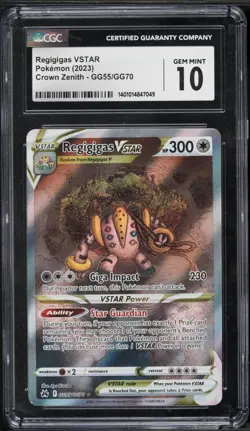 CGC 10 Regigigas VSTAR GG55 Crown Zenith Galarian Gallery Pokemon Card - Image 1