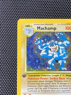 Machamp 8/102 Base Set 1st Edition Holo Rare Pokemon Card MP/LP - Image 2