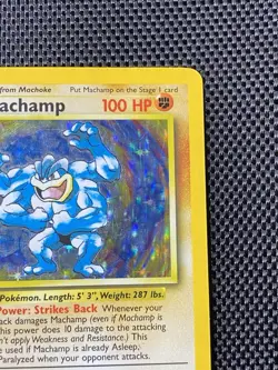 Machamp 8/102 Base Set 1st Edition Holo Rare Pokemon Card MP/LP - Image 3
