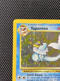 Vaporeon 12/64 Jungle Unlimited Holo Rare WoTC Pokemon Trading Card Game 1999 - Image 2