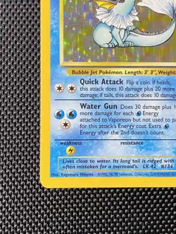 Vaporeon 12/64 Jungle Unlimited Holo Rare WoTC Pokemon Trading Card Game 1999 - Image 5