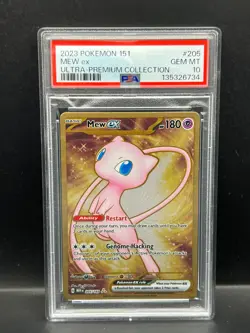 Pokemon PSA 10 GEM MT Mew ex 205/165 Ultra Premium Collection METAL CARD S#6734 - Image 1