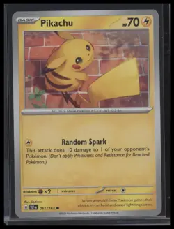 Pokemon SV05: Temporal Forces #051/162 Pikachu TCG Card - Image 1