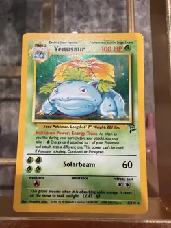 Pokemon TCG Venusaur Base Set 2 Holo Unlimited Rare Card 18/130 - Image 1