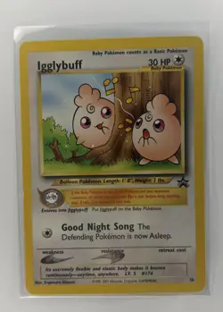 Pokemon Card - Igglybuff #36 WoTC Black Star Promo - Image 1