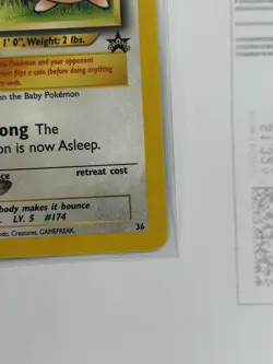 Pokemon Card - Igglybuff #36 WoTC Black Star Promo - Image 4