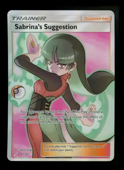 Sabrina's Suggestion 181/181 Team Up 2019 Full Art Holo Rare Pokemon Card TCG - Image 1