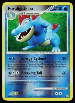 Pokemon Card - Feraligatr Mysterious Treasures 8/123 Rare Reverse Holo - Image 1