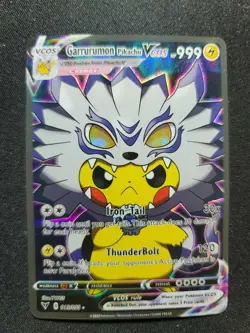PIKACHU MGARRURUMON Vcos Cosplay Holo Prism Custom Fan Full Art Card Pokemon - Image 1