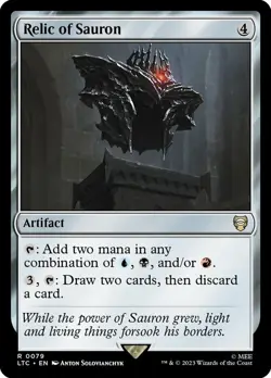 Relic of Sauron Light Play, English Magic the Gathering MTG Commander: The lord - Image 1