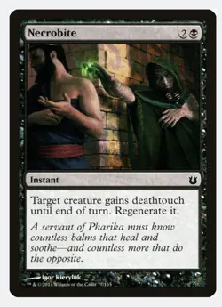 MTG Necrobite #77 Born of the Gods (BNG) Magic Card in Protective Sleeve - Image 1