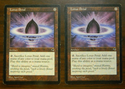 MTG Pre-Modern Tempest Lotus Petal x2 Lightly Played Condition (1 Dented) - Image 1