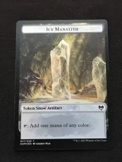 Icy Manalith / Elf Warrior Token- Foil - Kaldheim - NM - 017/015 - Image 1