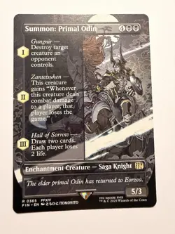 Summon: Primal Odin (Borderless) ✅ Final Fantasy ✅ Magic (mtg) - Image 1