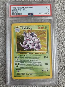 2000 POKEMON BASE SET 2 #11 NIDOKING-HOLO PSA 5 #11 - Image 1