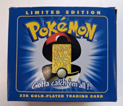 1999 Burger King Lmtd. Edition Pokemon 23K Gold Plated Mewtwo Card New/Unopened - Image 1