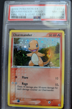CHARMANDER 2004 POKEMON EX FIRE LEAF SECRET RARE HOLO 113/112 PSA 8 ENG Vintage - Image 3
