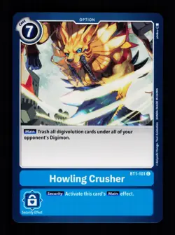 Howling Crusher BT1-101 Blue Digimon Card CCG Trading Card - Image 1