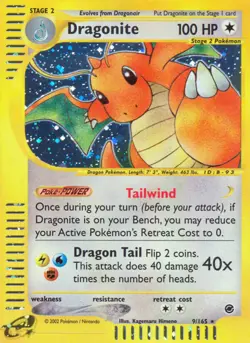 1x Dragonite - 9/165 - Holo Rare Moderately Played Pokemon G2 - Expedition - Image 1