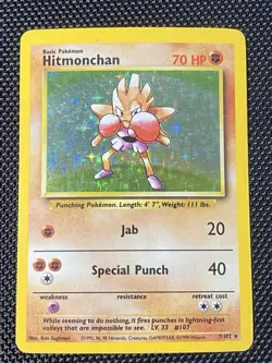 Hitmonchan - 7/102 (Base Set) Holo Rare - Pokemon TCG Base Set Holo Rare - Image 1