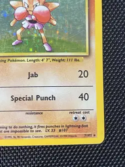 Hitmonchan - 7/102 (Base Set) Holo Rare - Pokemon TCG Base Set Holo Rare - Image 4