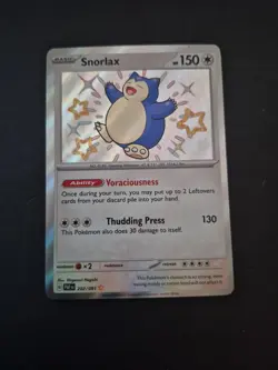 Snorlax *MINT (PACK FRESH)* Shiny Rare Holo *Paldean Fates* #202 * Pokemon - Image 1